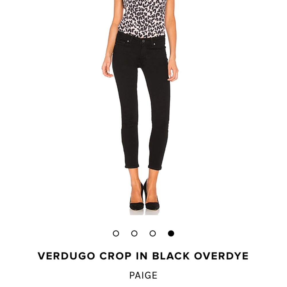 PAIGE Verdugo Crop in Black Overdye